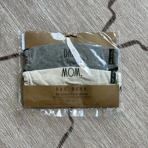 NWT RAE DUNN Mom & Dad face masks